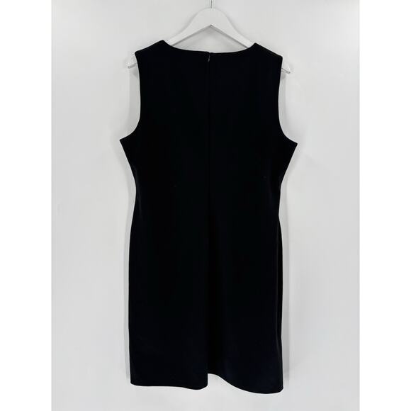 Tommy Hilfiger Dress Womens 18 Black Sleeveless Studded Sheath Stretchy Zip Up - Picture 9 of 16